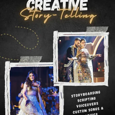 Your story is the heart of the show. We specialize in creative storytelling, which involves storyboarding the entire event, writing scripts, recording voiceovers, and designing custom graphics to bring your personal narrative to life on stage.
