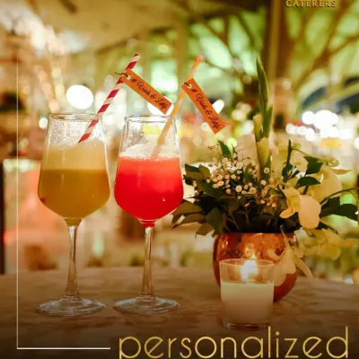 We offer personalized drinks as per your requirements. These colorful mocktails, complete with custom "Drink & Love" tags, add a special, bespoke touch to your corporate event.