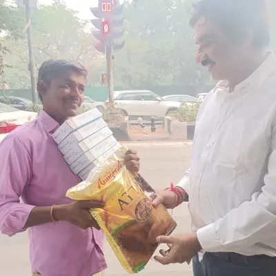 A man on the street needed flour for his home, so I traded him for it. A simple act of kindness can make a big difference in someone's day.