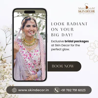 For all the brides-to-be, your journey to radiant wedding skin should start early. I offer exclusive bridal packages designed to give you that perfect, long-lasting glow for your special day. Let's plan your skin journey together.