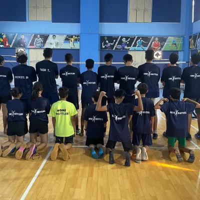 The end of a successful Summer Camp in 2023. Our players, wearing their academy jerseys, gather for a final team photo, showing the unity and strength we build together.
