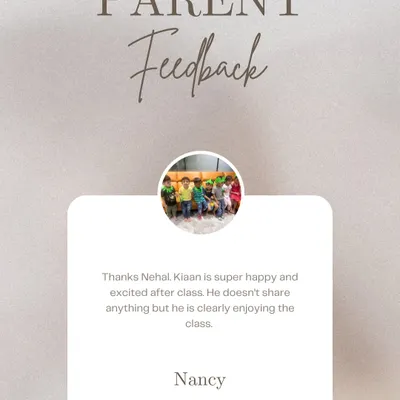 We love this feedback. Even when kids are quiet, their excitement and clear enjoyment of the class tell us everything we need to know. Thank you for trusting us with Kian's learning journey.