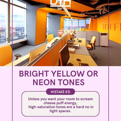 An example of a dynamic open-plan office I designed. The strategic use of bold yellow defines creative zones and adds energy, while the clean desk lines and ergonomic seating ensure the space is functional for daily workflow. This is a workspace designed to inspire.