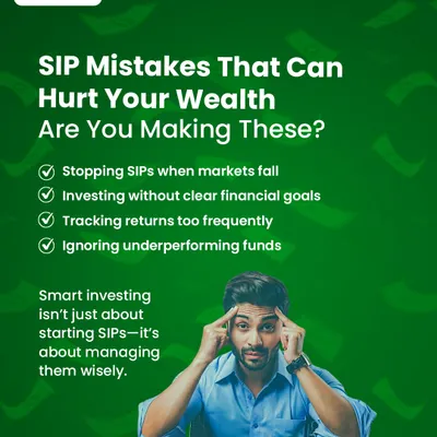 Are you making these common SIP mistakes? This graphic highlights frequent errors like stopping investments during market falls or investing without clear goals. We believe smart investing is not just about starting SIPs, but managing them wisely.
