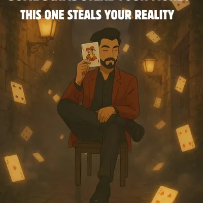 Some scams steal your money, this one steals your reality. A promotional poster for my live show, 'The Scam'. Swipe if you dare.