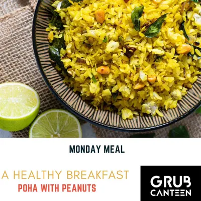 Kickstart your Monday with a healthy breakfast. Our Poha is light, flavorful, and tossed with peanuts for a bit of crunch, making it a great way to begin your day.