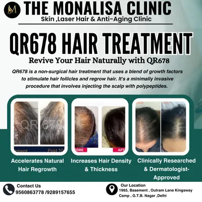 See the real-world results of QR678 hair treatment. This non-surgical procedure is clinically researched and dermatologist-approved to accelerate natural hair regrowth and increase hair density.