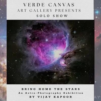 We welcome a variety of artistic disciplines, including this announcement for "Bring Home the Stars," an astro-photography exhibition by Vijay Kapoor. Our space is versatile for all forms of contemporary visual art.