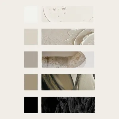 Texture tells a story of depth and warmth. This palette shows a range of materials we use, from smooth gels to rough-hewn stone, to layer every space with tactile beauty that you can see and feel.