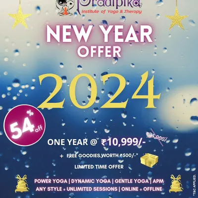 Our New Year 2024 offer, providing a full year of unlimited yoga sessions at a special price. This promotion is designed to help you commit to your health and wellness goals for the year ahead.