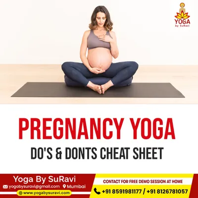For expecting mothers, we provide a helpful "Do's & Don'ts" cheat sheet for a safe and beneficial pregnancy yoga practice.