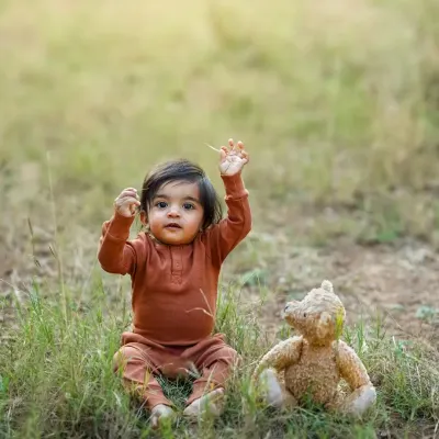 A milestone collage for my youngest son, Viraj, on his first birthday. It's a collection of moments from his first year, a testament to how quickly time flies and how full our hearts can be.