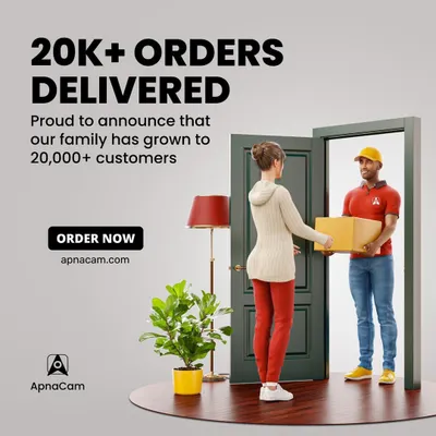 I'm proud to announce that the ApnaCam family has grown to over 20,000 satisfied customers. Thank you for trusting me to protect your property and loved ones.