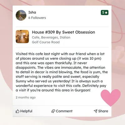 Grateful for all the love. This heartwarming review from Isha highlights our immaculate vibes, attention to detail, and the wonderful service from my team.
