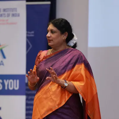 Speaking about the hidden potential of women in Bharata during an International Women's Day event. I believe art and storytelling are powerful tools for empowerment and social reflection.
