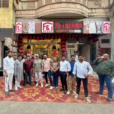 The proud team at our F&I Dekor store in Etah. Every person on my team is a heera (diamond), and together we work hard to bring your vision to life.