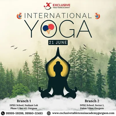 We believe in a holistic approach to training. This graphic for International Yoga Day highlights our focus on mental conditioning and flexibility, which are crucial for a table tennis player.