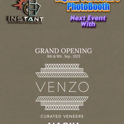 I collaborated with VENZO Curated Veneers for their grand opening in Nasik, providing my Digital Caricature PhotoBooth to entertain their guests.