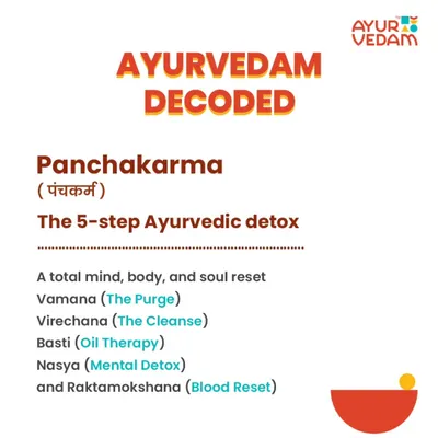 This is Panchakarma, our signature 5-step Ayurvedic detox program. It's a comprehensive mind and body reset designed to address the root cause of imbalances, not just the symptoms.