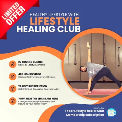 Our Lifestyle Healing Club is a yearly subscription that gives you unlimited access to a bundle of 20 courses and over 400 hours of video content. It is designed to help you build healthy habits and use yogic practices to manage lifestyle ailments.