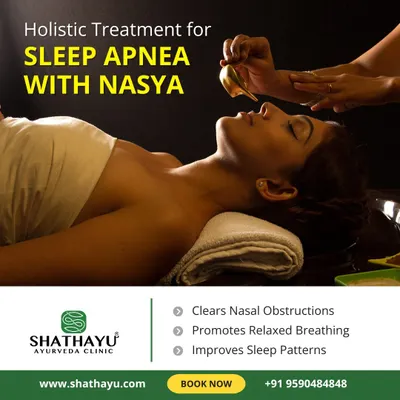 For those with sleep apnea, I offer a holistic treatment with Nasya therapy. This Ayurvedic practice clears nasal obstructions, promotes relaxed breathing, and helps improve sleep patterns.