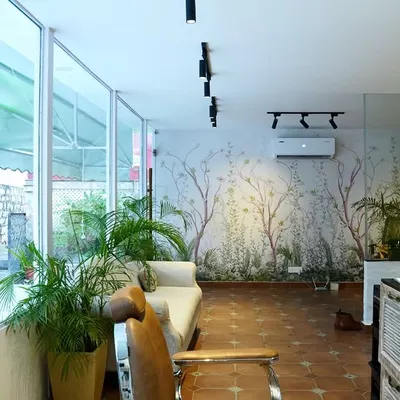 My salon is a sanctuary of beauty, filled with natural light and calming greenery. It's the perfect environment to treat yourself and step out with confidence and a radiant glow.