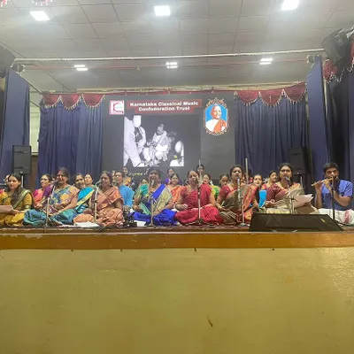The inauguration of Vasudevacharya's Day in Mysore, with so many musicians participating in a group performance. It's wonderful to see this enthusiasm for our musical heritage.