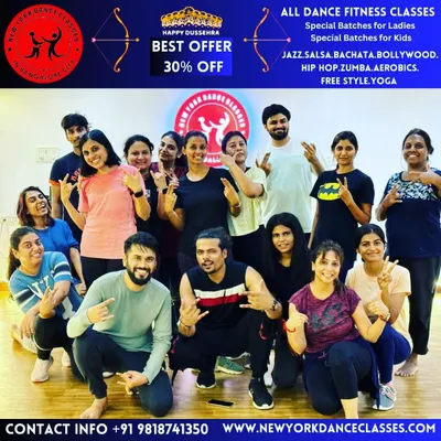 A happy group photo from one of our festive workshops. I believe in making dance accessible and fun for everyone, creating a welcoming space for all students.