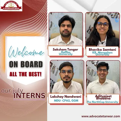 A warm welcome to our July interns from various universities. I look forward to a month of intensive learning and collaboration as they begin their journey into the practical aspects of the legal profession.