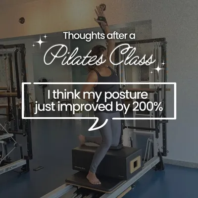 That feeling when you walk out of class standing taller. One of the most immediate benefits of a great Pilates session is a dramatic improvement in posture as your spine aligns and supporting muscles engage.