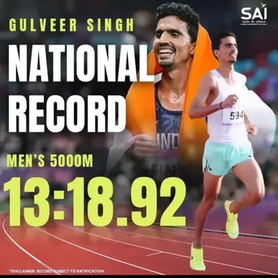 This is Gulveer Singh, my student, after setting a new national record in the 5000m. This is the level of excellence we strive for every day.