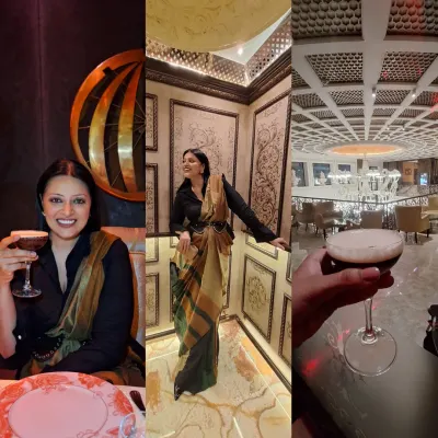 An unforgettable evening at Made In India, Radisson Blu MBD Noida. This collage captures the essence of the experience, from the espresso martini to the elegant, modern take on Indian fine dining.