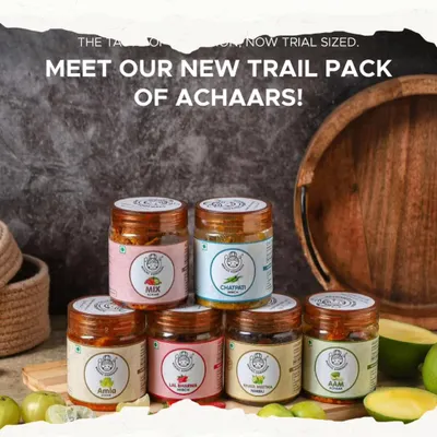 Can't decide which one to try? Our new trial pack of achaars is here to help you find your favorite.