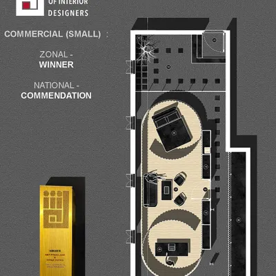 We are honored to have our work recognized by the Indian Institute of Interior Designers. Our 'Veiled Project' received the Zonal Winner and National Commendation awards, a testament to our team's commitment to pushing the boundaries of commercial design.