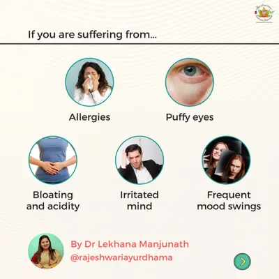 Frequent mood swings, allergies, bloating, and acidity are common indicators of internal imbalance. Our Panchakarma program helps pacify these conditions by cleansing the system and restoring your body's natural harmony.
