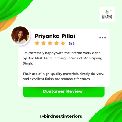 We are so happy to receive feedback like this. Priyanka highlights our use of high-quality materials, timely delivery, and excellent finish, all under my personal guidance.