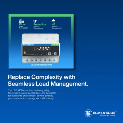 Replace complexity with my LD 2510D Load Disconnector. It combines metering, relay, time switch, and more into one compact, IoT-ready device.