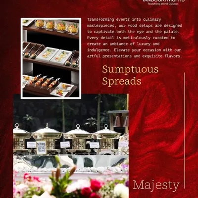 We transform events into culinary masterpieces with artful presentations. Our food setups, featuring both modern displays and traditional copper pots, are designed to create an ambiance of luxury and indulgence.