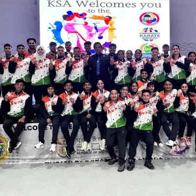 Team KIO India stands united and victorious. We were declared the overall champions at the 11th Commonwealth Karate Championship in Durban, South Africa, a historic achievement for our country.