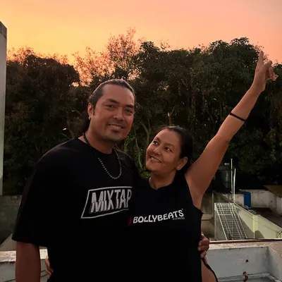 A happy beginning with my love. A beautiful sunset and my favorite person by my side.