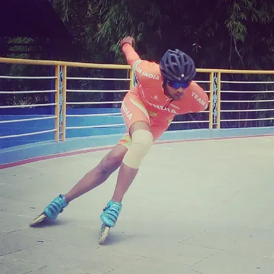 In my element, practicing form on the track. Every champion was once a beginner who refused to give up.