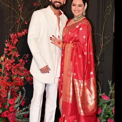 A beautiful shot of Sonakshi and Zaheer at their reception. Working with a couple who respects your art and vision is a gentle reminder of why I love this business. The simple backdrop of red branches allowed their joy to be the focus.