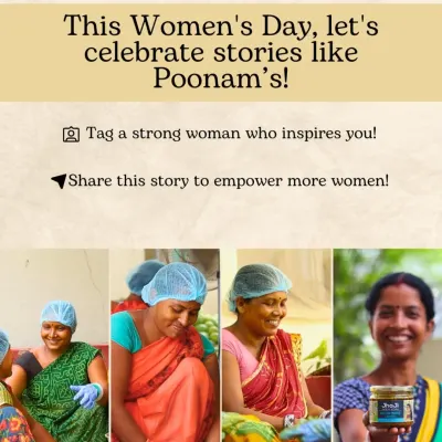 This Women's Day, we celebrate stories like Poonam's. She came to us with a dream and today, she leads our production unit. Her journey is a testament to the power of women supporting women.