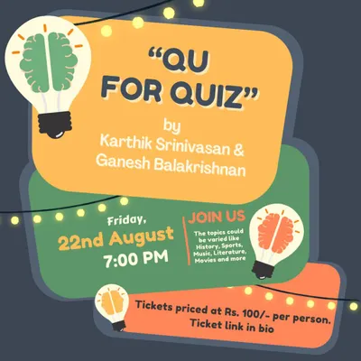 Poster for 'Qu for Quiz', a grid-format quiz night.