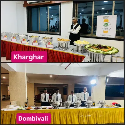 I have the team and capacity to handle multiple events on the same day. This shows two different events I catered simultaneously, one in Kharghar and one in Dombivali.