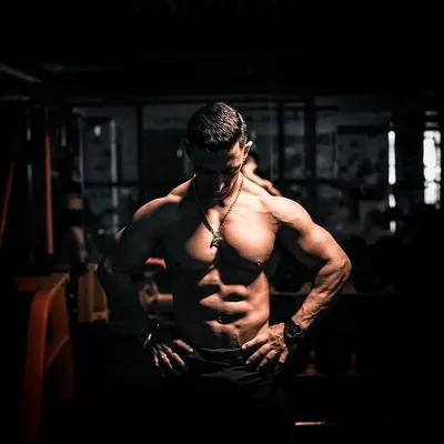 In the gym, surrounded by darkness. This is where the work is done, away from the spotlight. At 43, I set new goals every year and ensure I achieve them, proving that age is just a number when you have discipline.