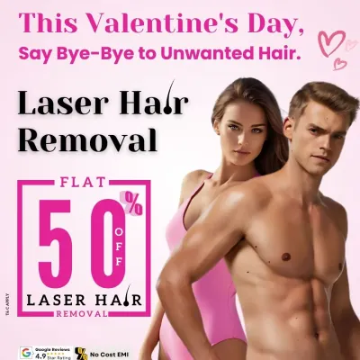 This Valentine's Day, give the gift of smooth skin. Our special offer on laser hair removal is perfect for both men and women looking for a permanent solution to unwanted hair.