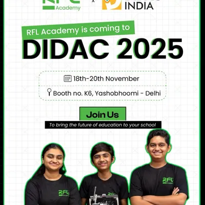 We are coming to DIDAC India 2025, Asia's largest event for education resources. This graphic invites school leaders to visit our booth and learn how to integrate our programs into their curriculum.