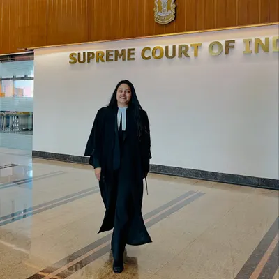 Walking through the halls of the Supreme Court of India. This is where the most critical legal battles are fought and won, and I am proud to practice here.