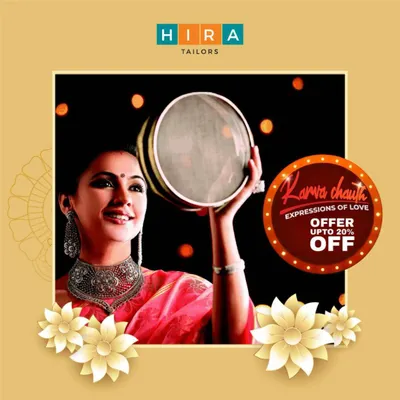 For special occasions like Karwa Chauth, I often provide offers on my traditional dress stitching services. This is an example of a past promotion for my clients.